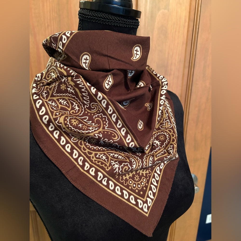 Brown Paisley Bandanaš¤ - Picture 2 of 7